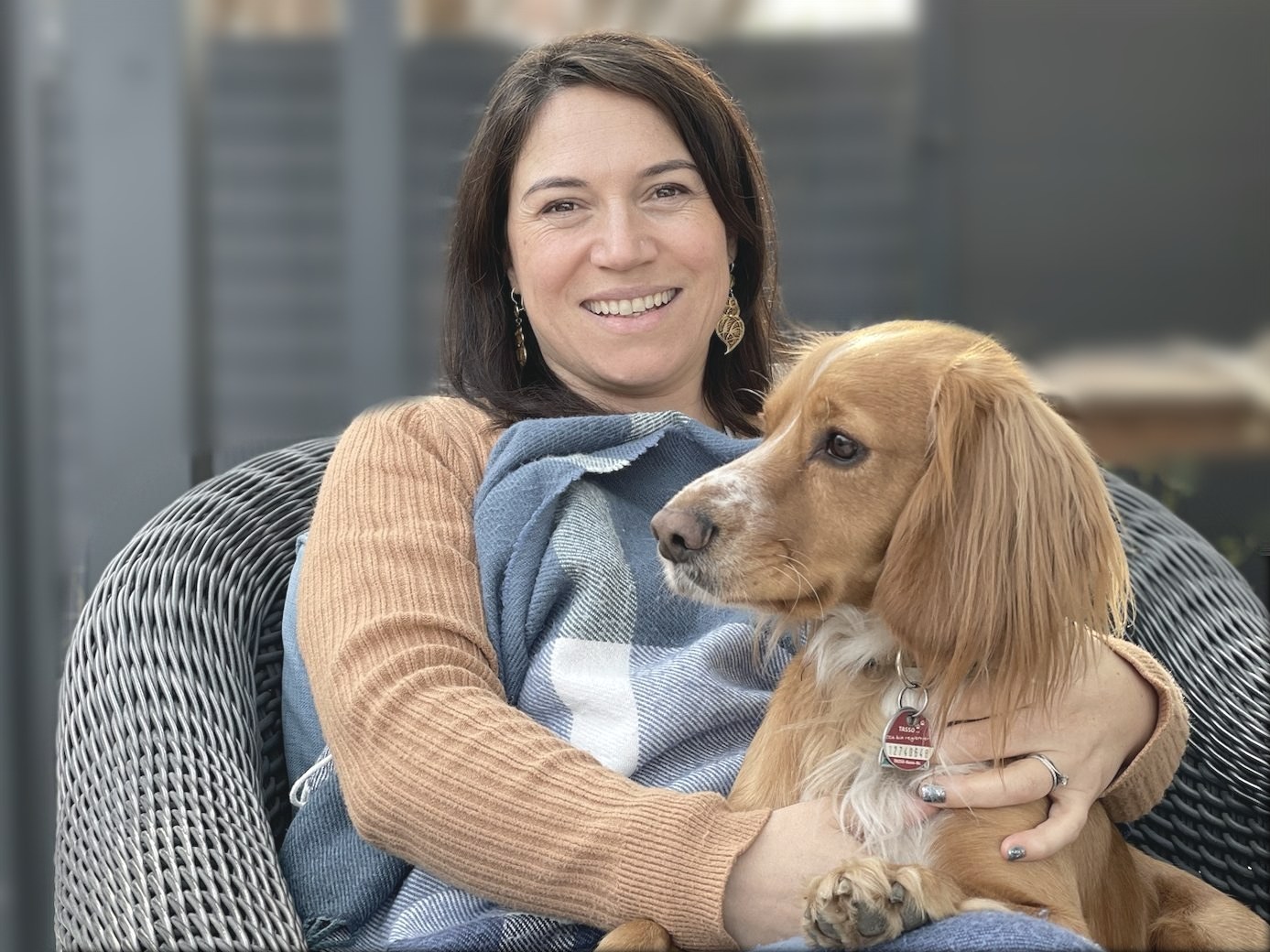 Joana Löhrke mit Hund